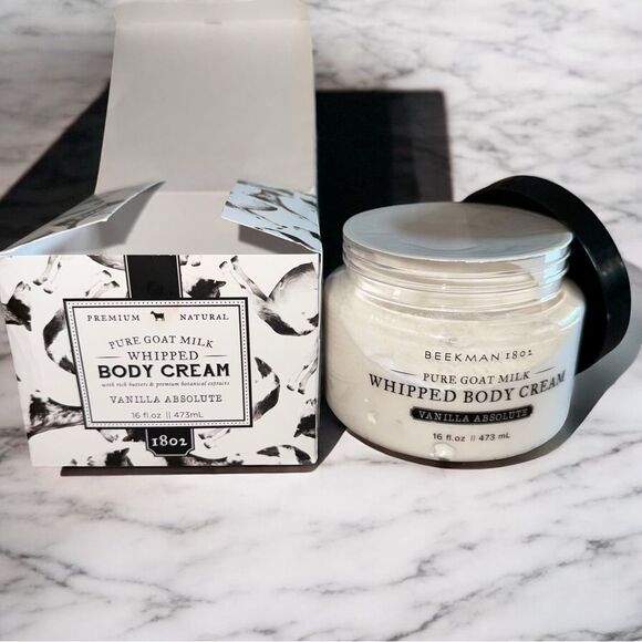 New Sealed in Box Beekman 1802 Vanilla Absolute Whipped Body Cream - White